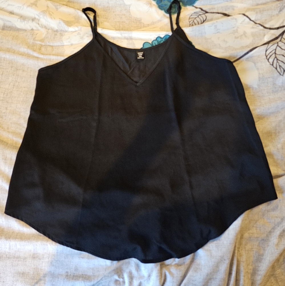 Black spaghetti strap tank top